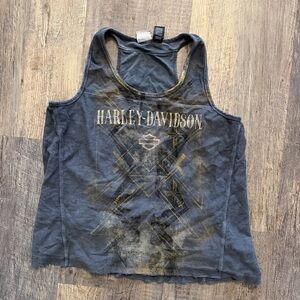 Harley-Davidson Black Tank with Gold Graphic Logo